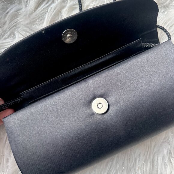 Elegant satin flap clutch/shoulder bag - Picture 5 of 5